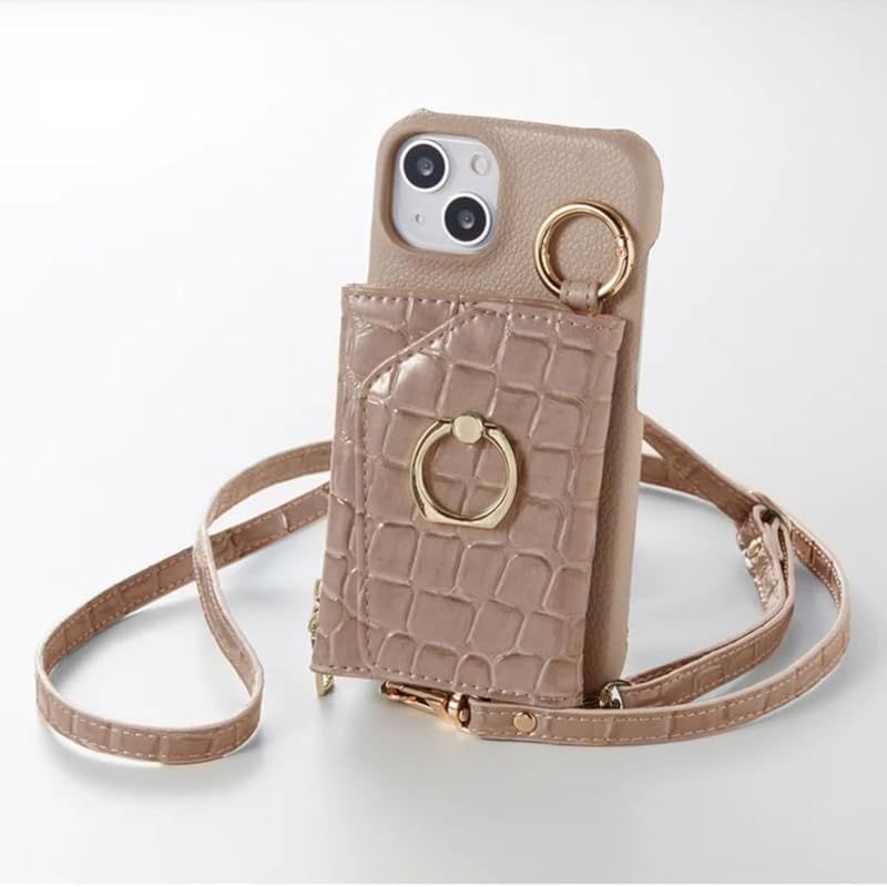 【新品】 enHANCE スマホケース ショルダーストラップ付 iphone 15 ケース 0
