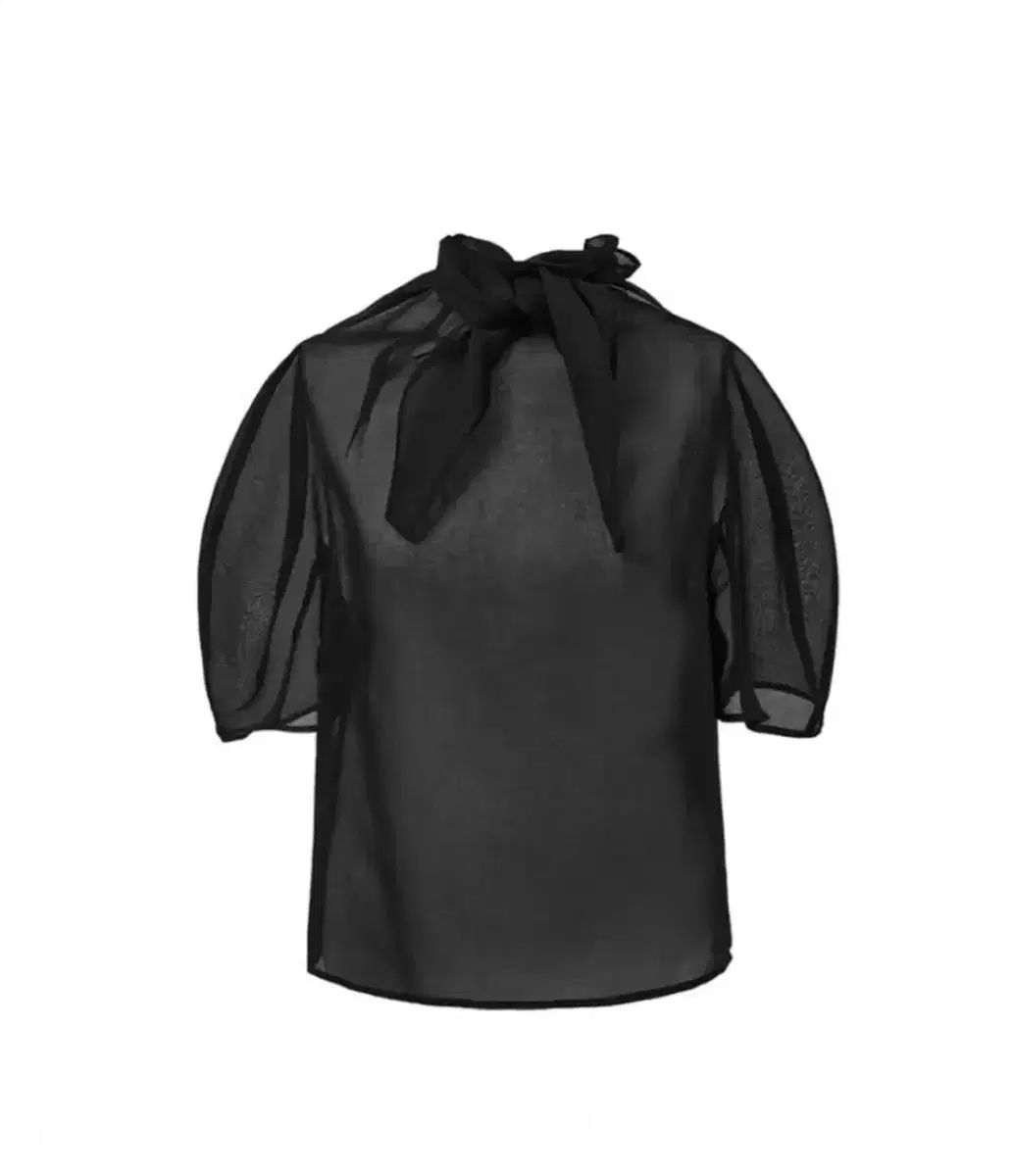 アモーメント (AMOMENTO) knotted collar top ブラウス