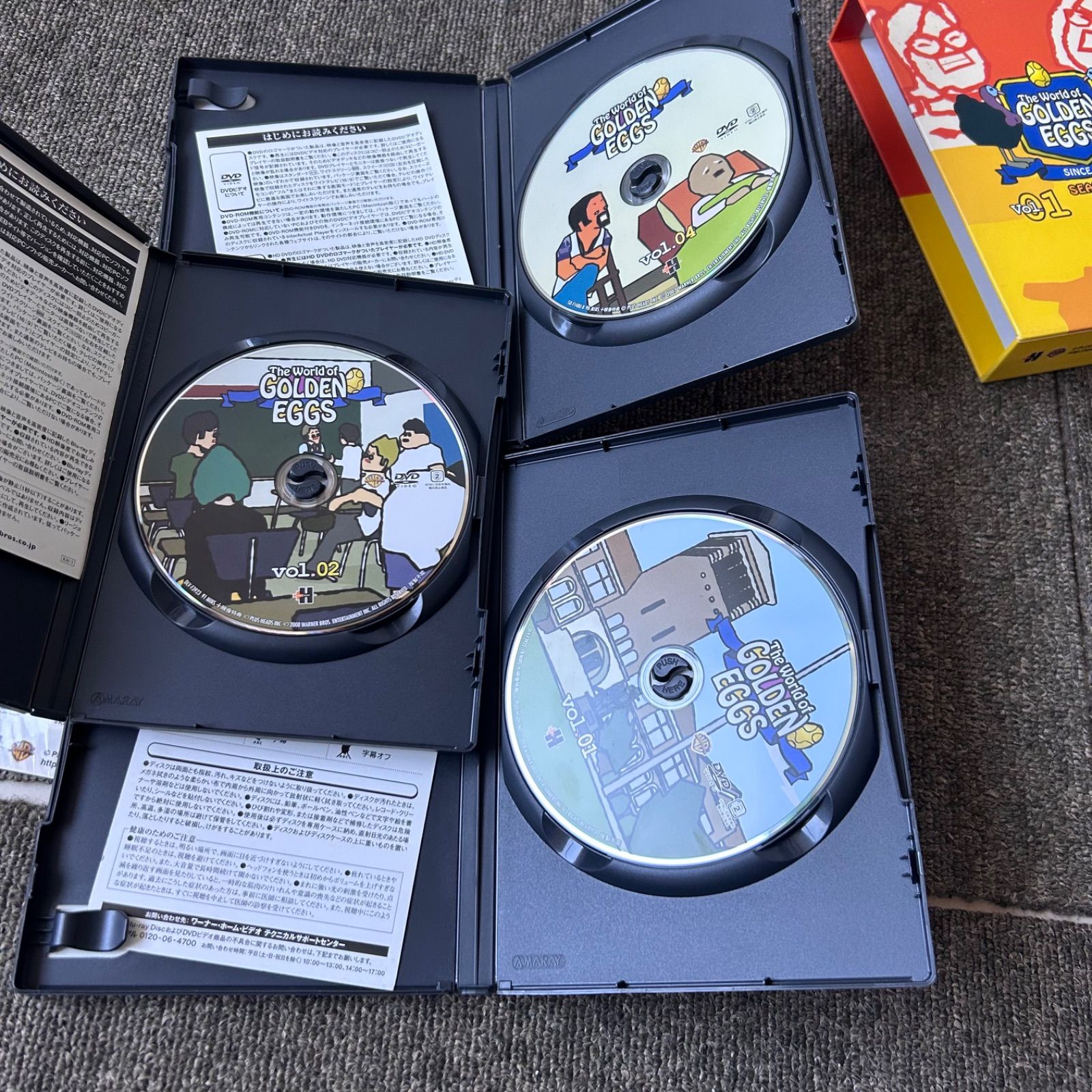 ゴールデンエッグス DVD 6枚セット＋限定シール・特典付き ザ・ワールドオブゴールデンエッグスDVD（特典シールとポーチ付き