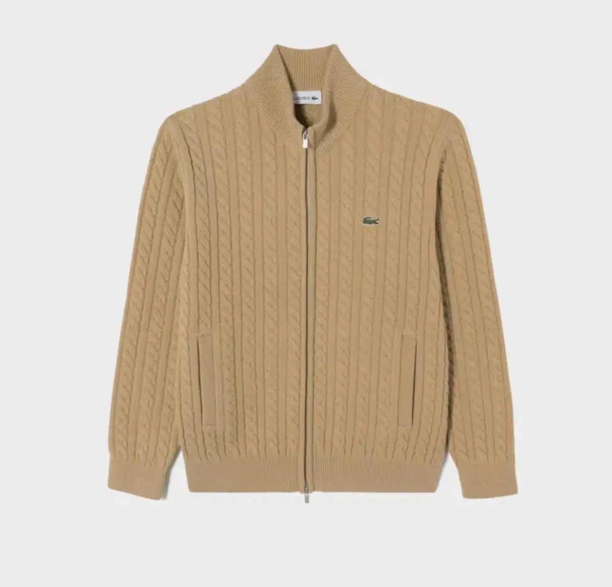 LACOSTE ラコステ ケーブル ジップアップ M ブラウン