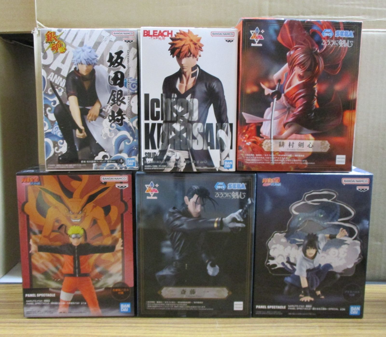 バンダイ PANEL SPECTACLE SOLID AND SOULS BLEACH Luminasta 坂田銀時 周年フィギュア 6点 未開封品
