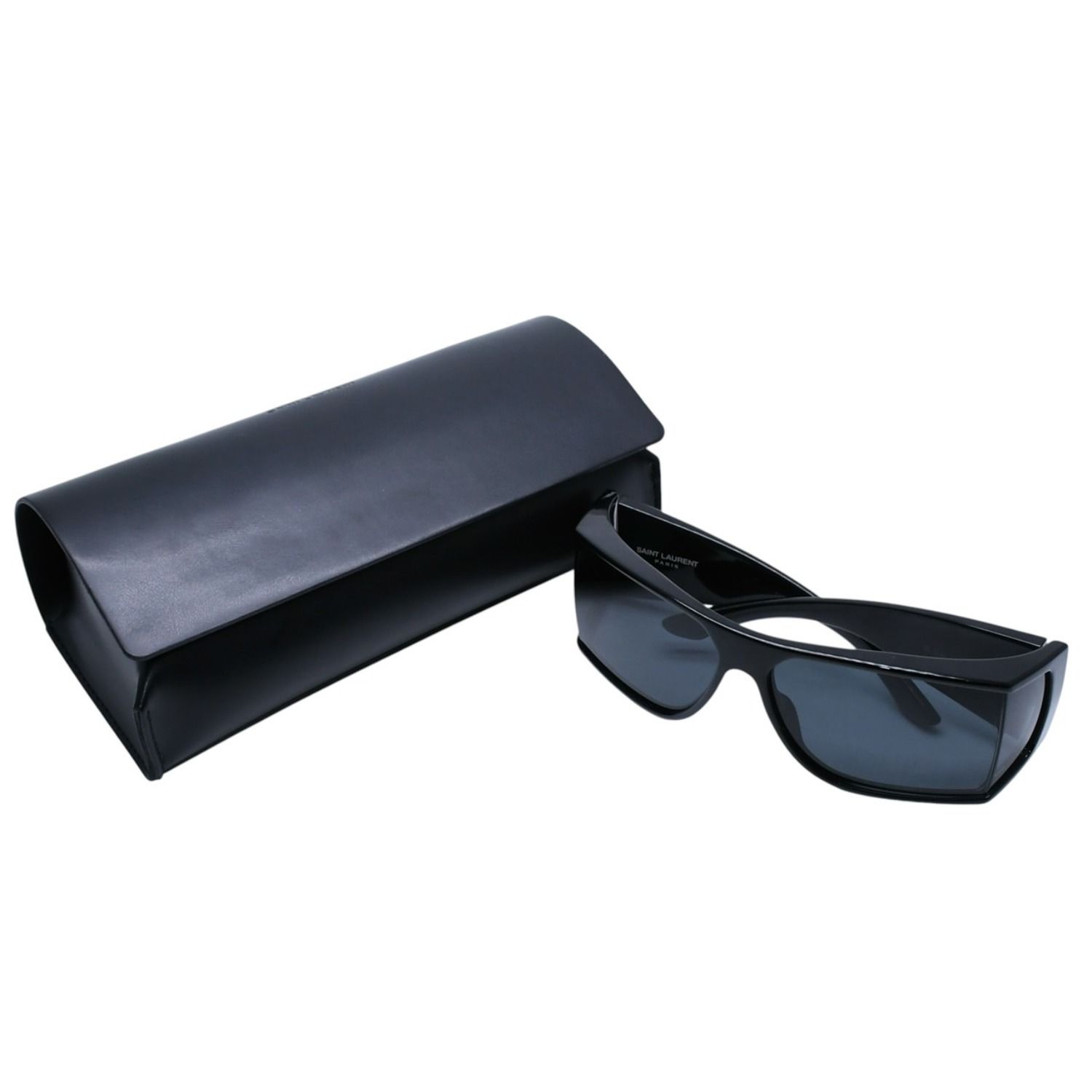 極美品 SAINT LAURENT サンローラン SL806 サングラス ブラック アセテート UVカットレンズ アクセサリー 中古 4a001711