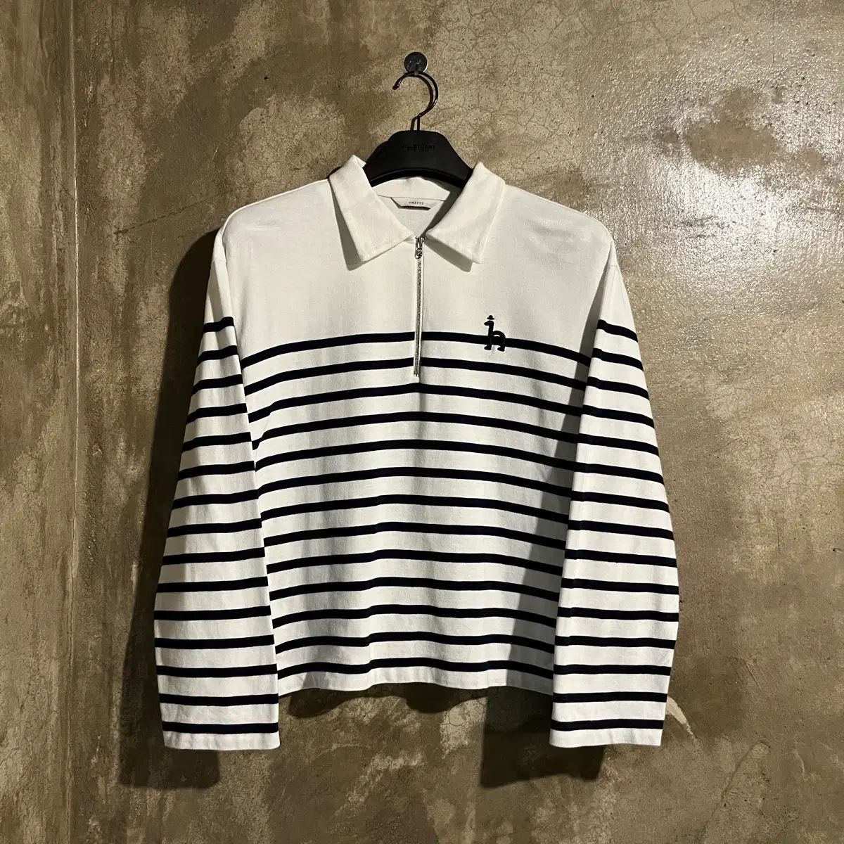HAZZYS へジス ハーフジップ カラーネック 長袖