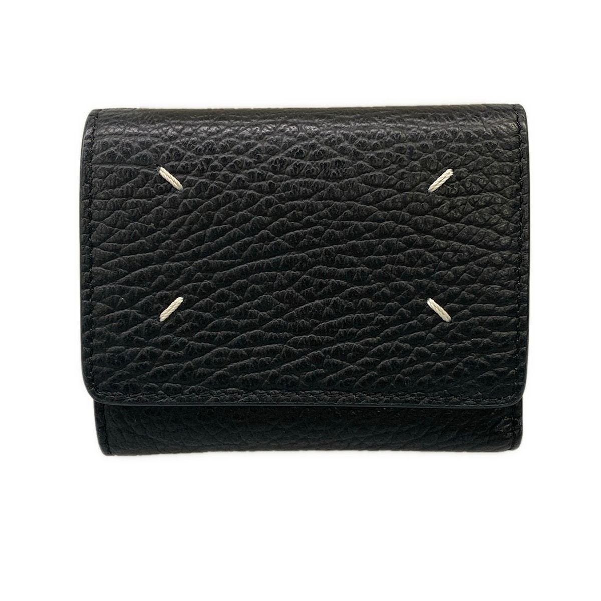 メゾンマルジェラ 3つ折り財布 ZIP COMPACT TRI FOLD WALLET(ジップ コンパクト トライ フォールド ウォレット) SA3UI0010 黒 レザー