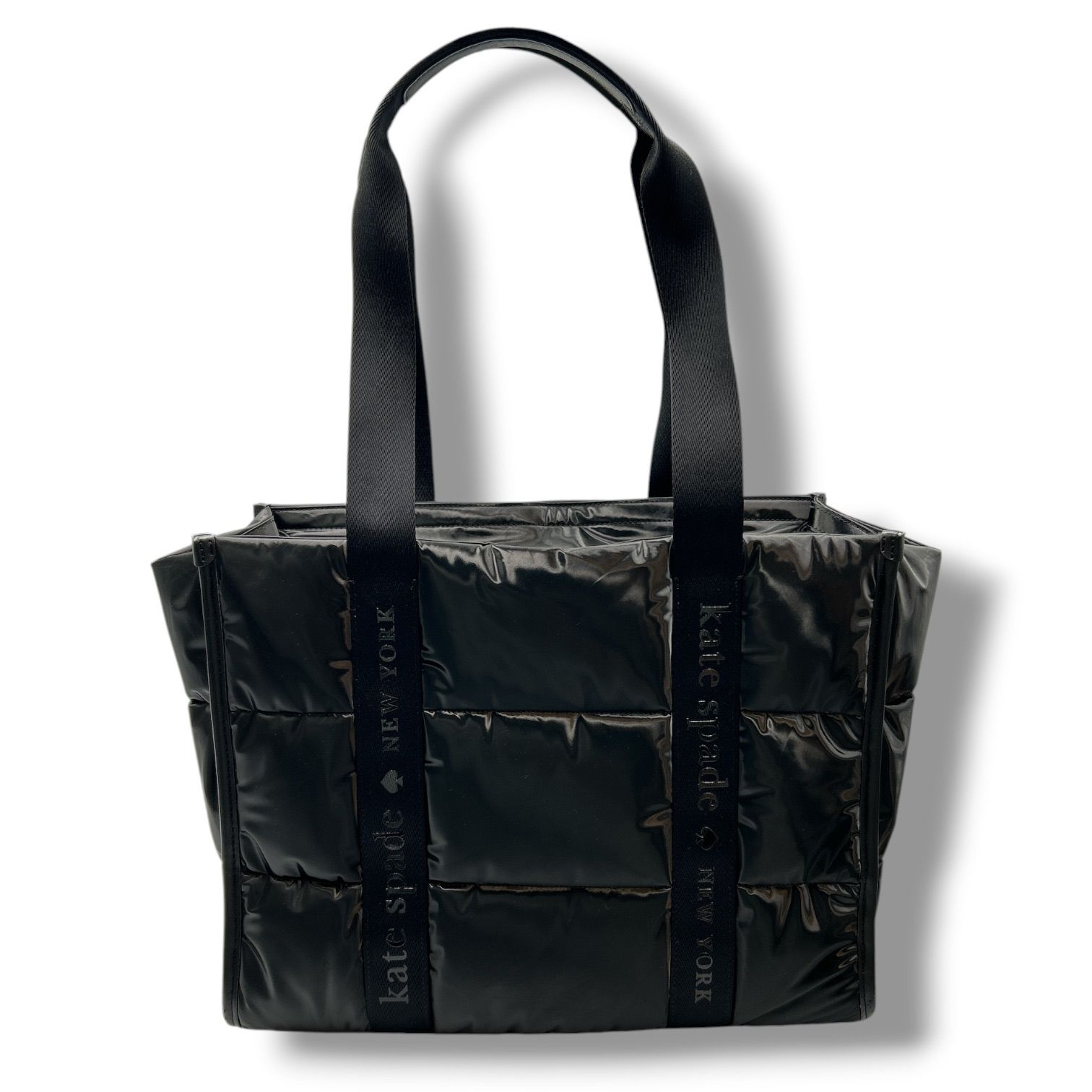 kate spade NEW YORK ケイトスペードニューヨーク パフィーバッグ トートバッグ ブラック 黒 レディース ゴーゴー古着マルイ北千住店 24 No.2237