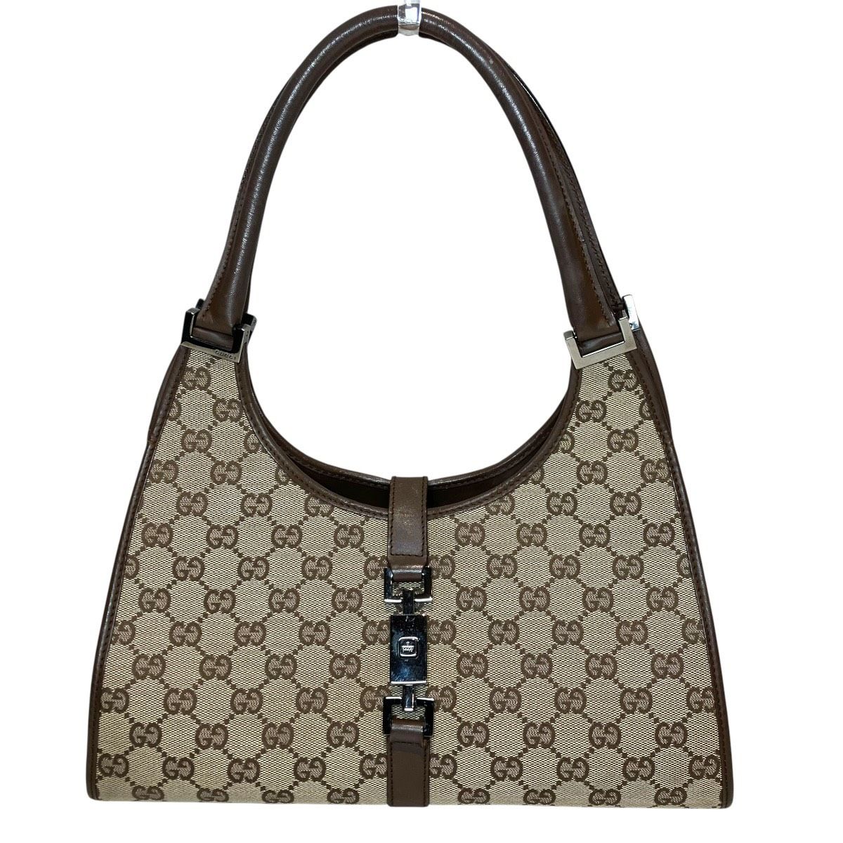 グッチ GUCCI ジャッキー ハンドバッグ キャンバス レザー 01719 レディース