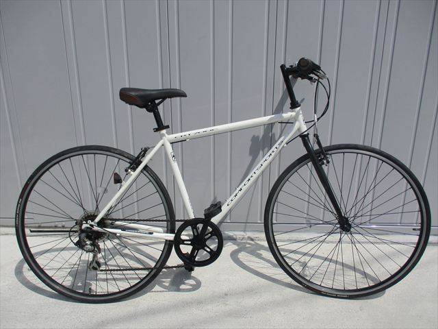 F60★整備済み★完成車発送★中古自転車 クロスバイク　【クロスバイク　白　49センチ】