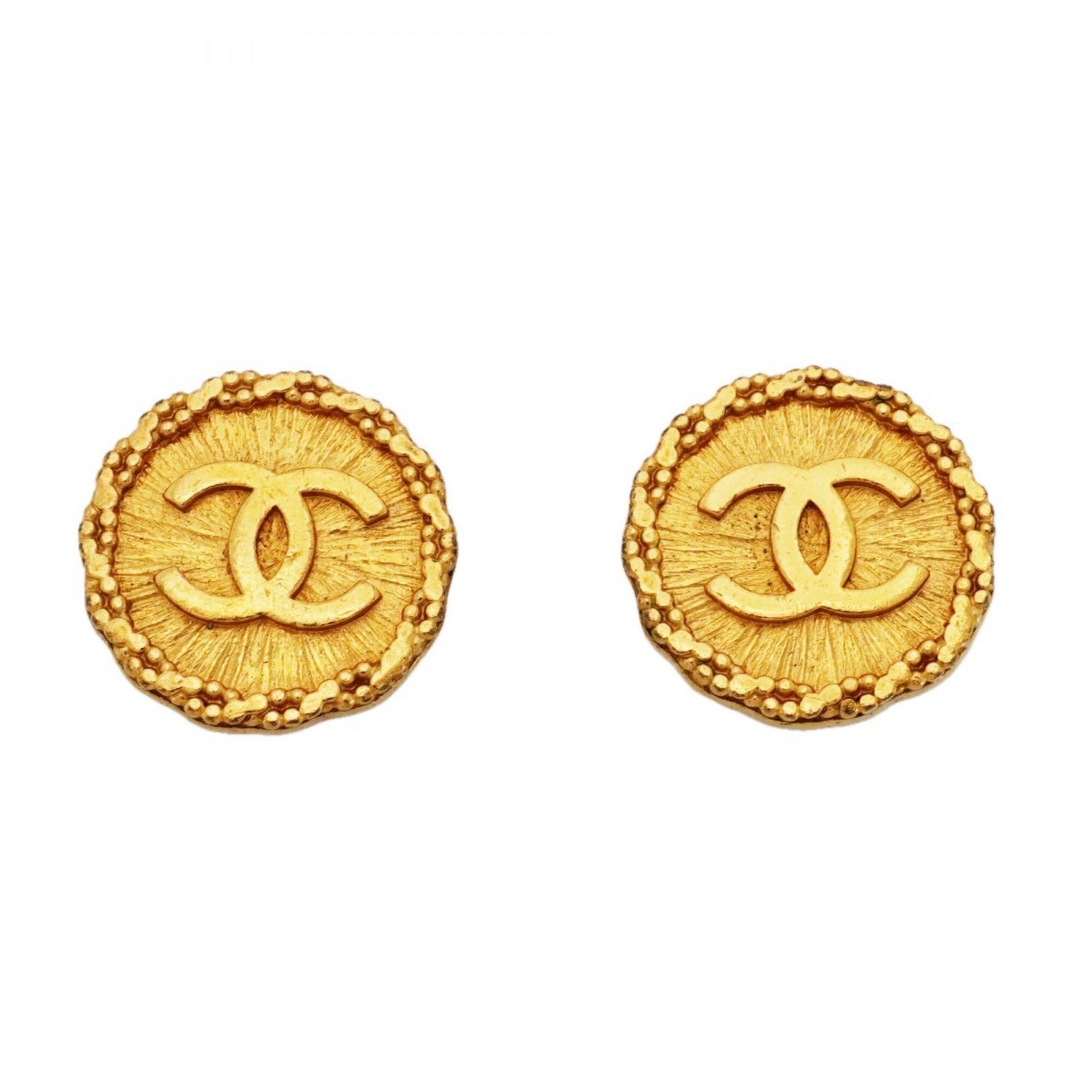 シャネル(Chanel) シャネル イヤリング ココマーク サークル GPメッキ ゴールドレディース