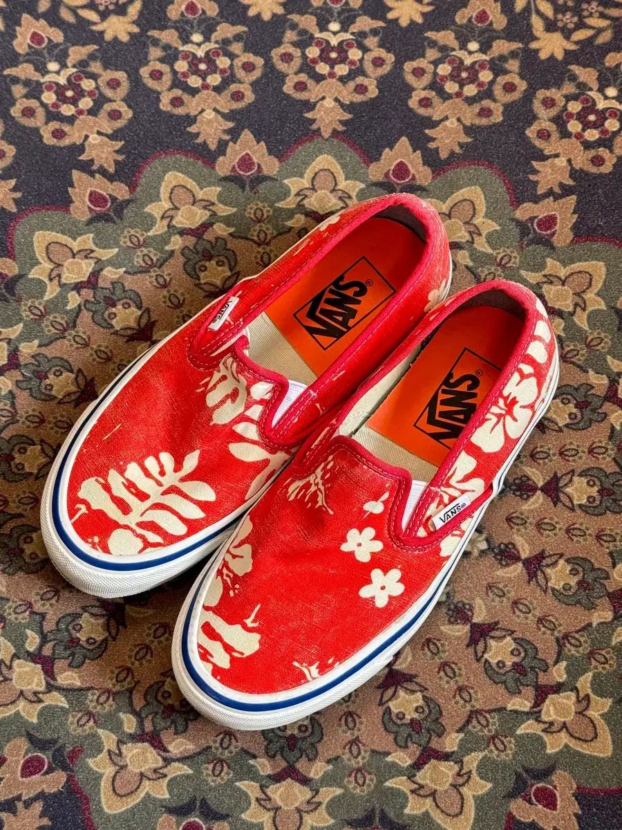VANS スリッポン 48 デッキシューズ フローラル