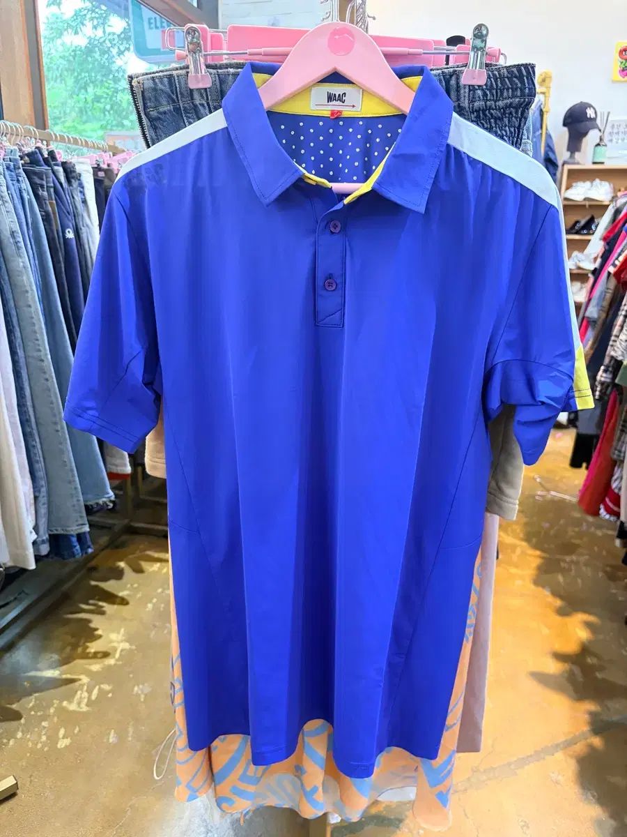 WAAC 半袖 ポロTシャツ ブルー