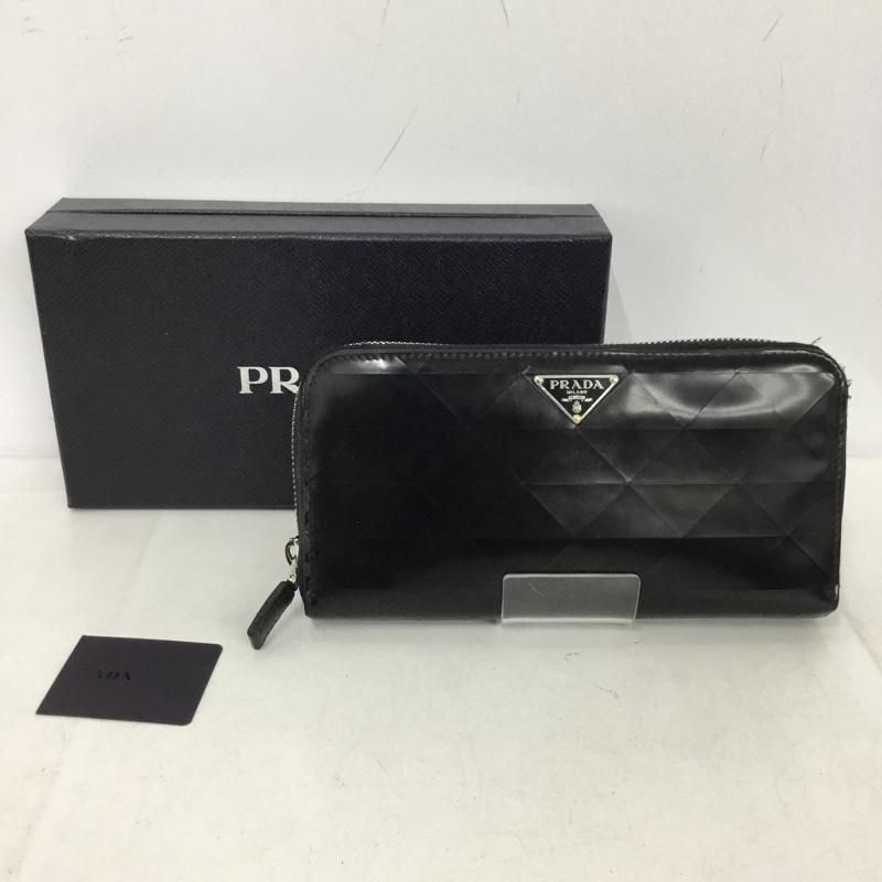 PRADA プラダ 財布 長財布 ラウンドファスナー 箱有 SPAZZOLATO TRIA