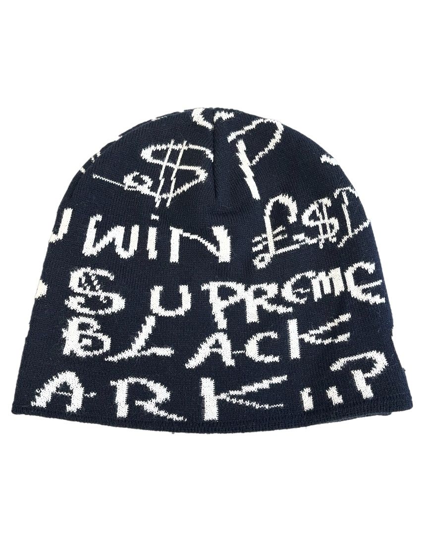 シュプリーム SUPREME Black Ark Beanie ブラック アーク ビーニー 総柄 帽子 メンズ帽子 ニット帽 ブラック 101hat-219