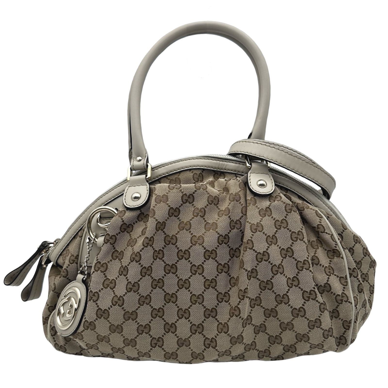 グッチ GUCCI スーキーハンドバッグ 223974 ホワイト GGキャンバス レディース ハンドバッグ