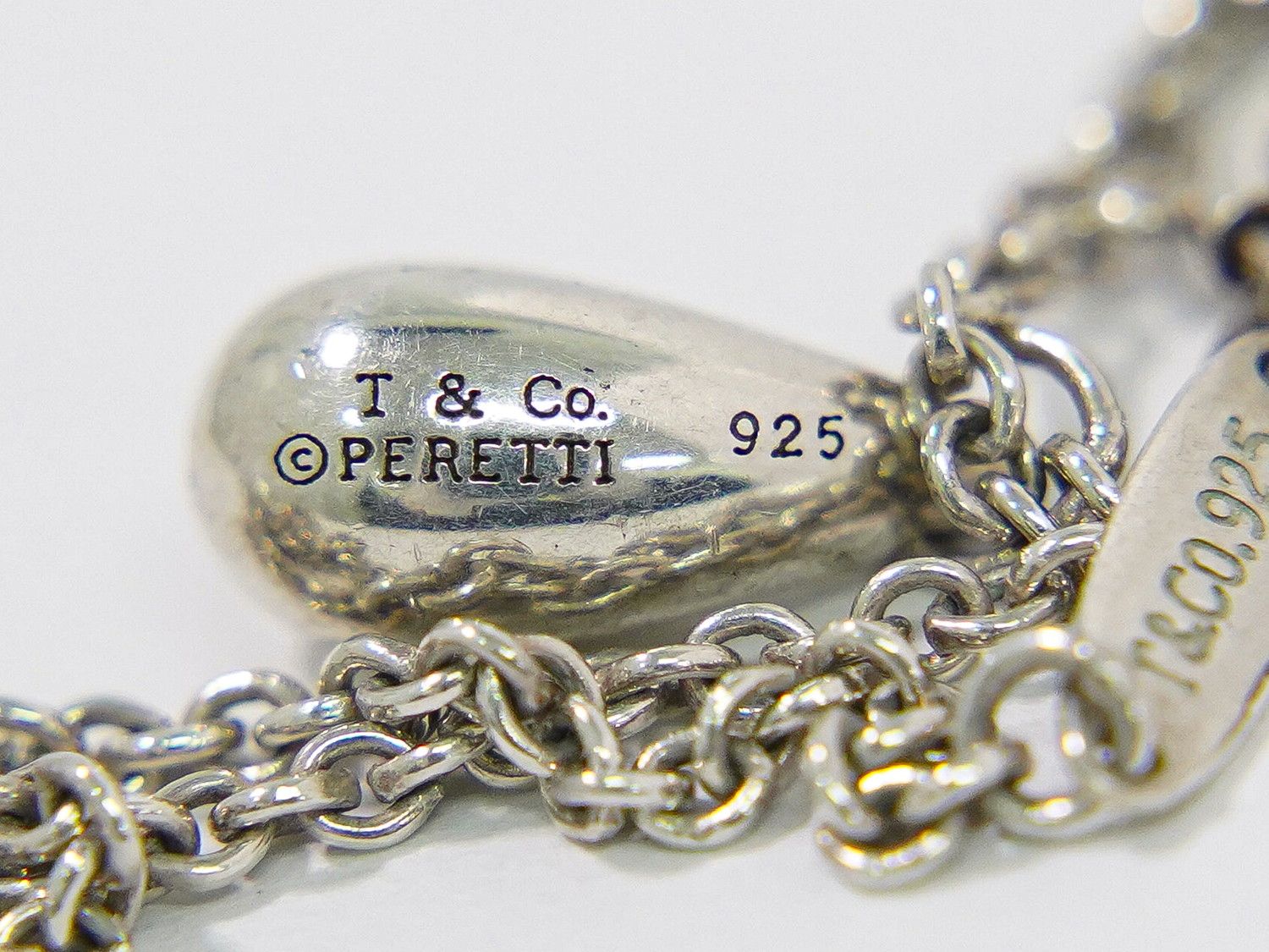 本物 ティファニー TIFFANY & Co. ティアドロップ 5P 925 ブレスレット