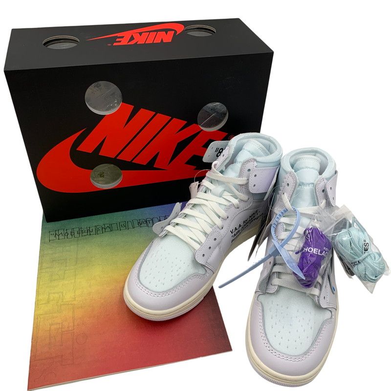 【中古美品】 NIKE×VIRGIL ABLOH ARCHIVE (V.A.A.) AA3834-100 AIR JORDAN 1 RETRO HIGH OG エア ジョーダン レトロ ハイ オージー スニーカー【160-260507-cs-11-izu】
