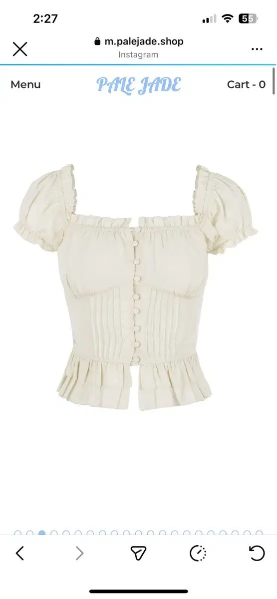 Jully Frill Button BL ペイルジェイド