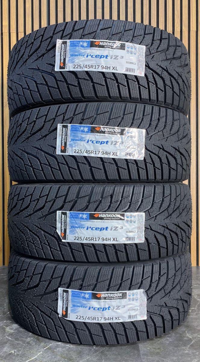 225/45R17 94H XL Hankook winter icept iz3 W636 新品 スタッドレスタイヤ 4本セット 2025年製 本州 四国 九州 送料無料 225/45/17 冬タイヤ