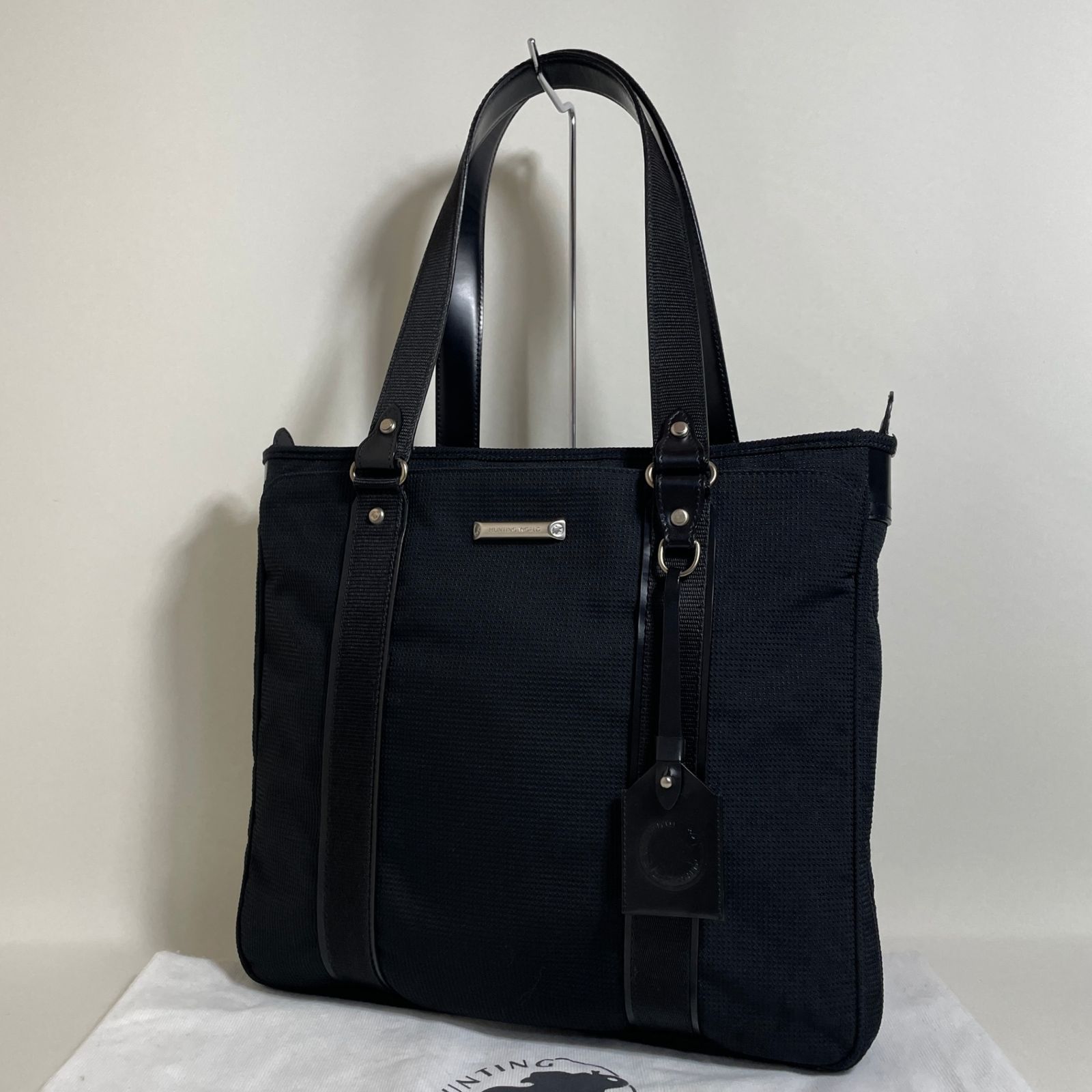 2604-194｜美品｜ハンティングワールド トートバッグ ブラック