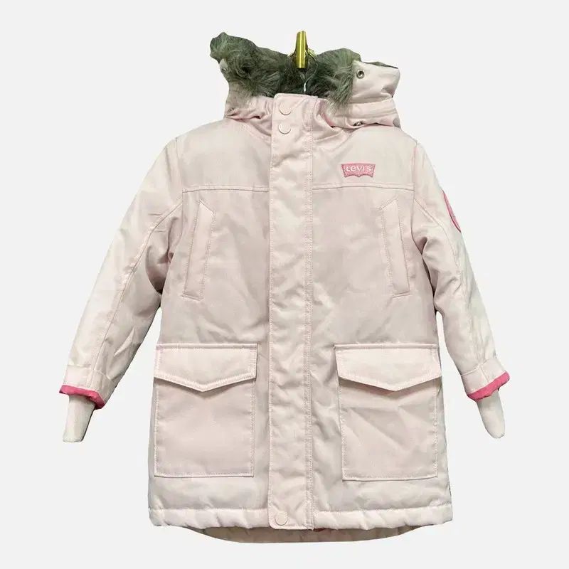 リーバイス クリーム キッズ ダウン 3-4Y M8664