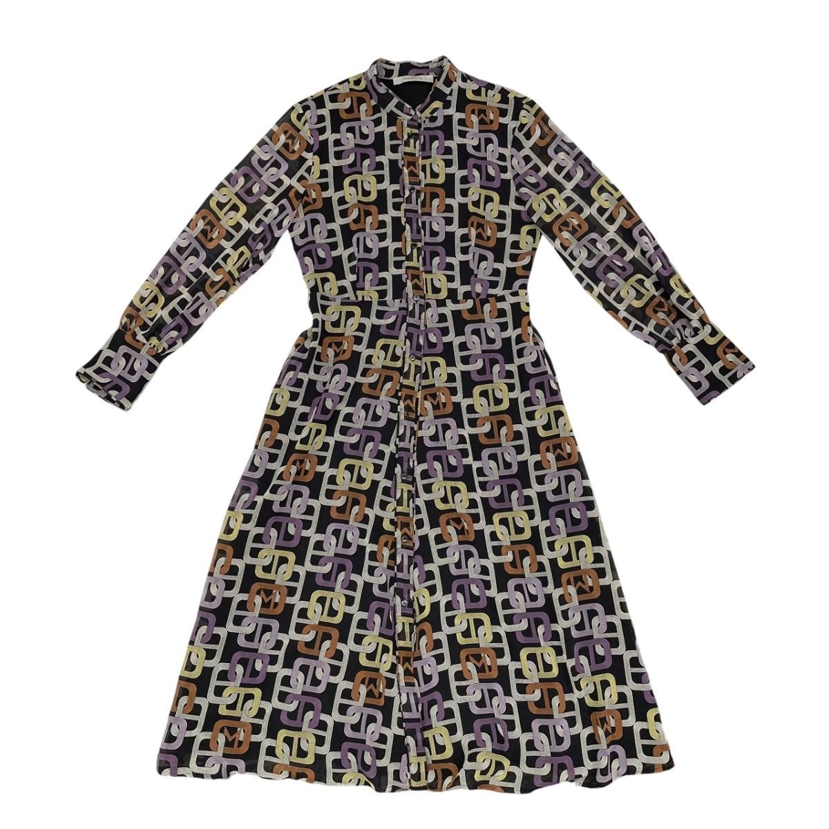 ☆マレーラ ジオメトリック柄シャツワンピース チェーン柄 MARELLA