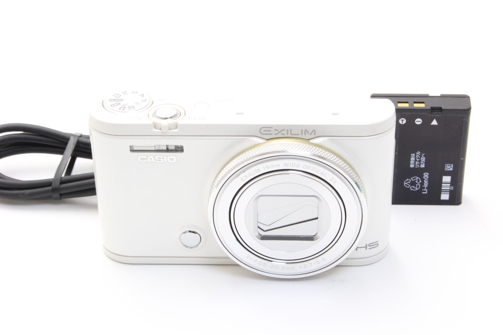 AB+ (良品) CASIO カシオ EXILIM EX-ZR4100 ホワイト 初期不良返品無料 4-123