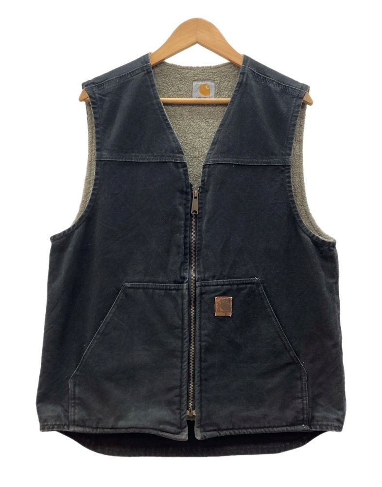 USA製 Carhartt ダックベスト BLK カーハート Carhartt Duck Vest ダック ベスト ジップアップ 裏ボア