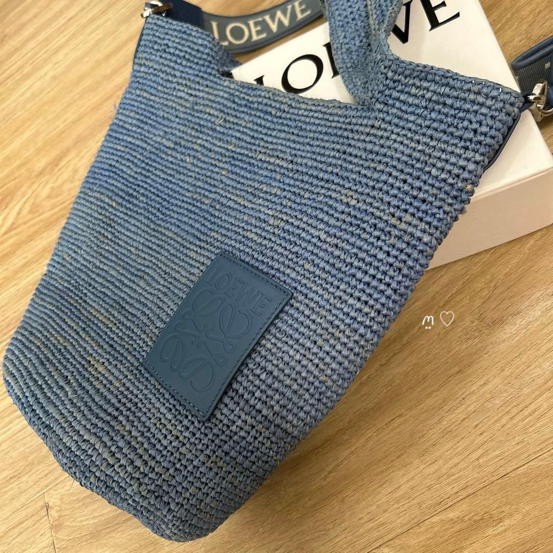 LOEWEロエベ スリットバッグミニ ショルダーストラップ付カゴバッグ斜