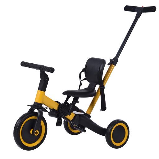 BTM子供用三輪車5in1三輪車のりものBTM押し棒付き自転車おもちゃ乗用玩具