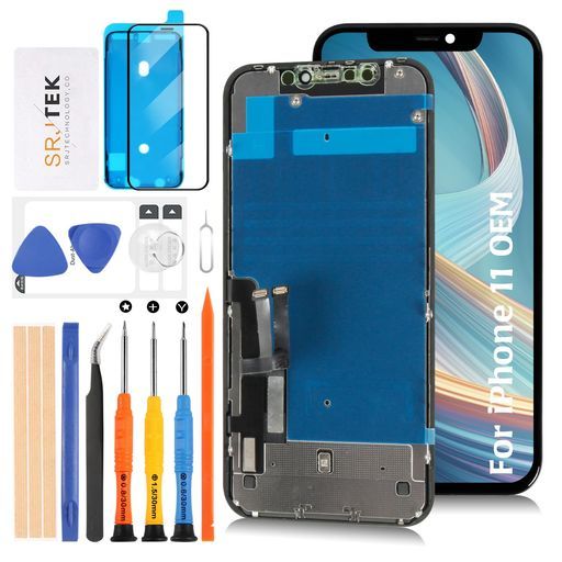 SRJTEKForiPhone11液晶パネルOEMOriginal交換キット画面交換修理用オリジナル6.1インチA2111A2223A2221モデルに対応LCDディスプレイタッチスクリーンデジタイザー修理パーツ工具付き