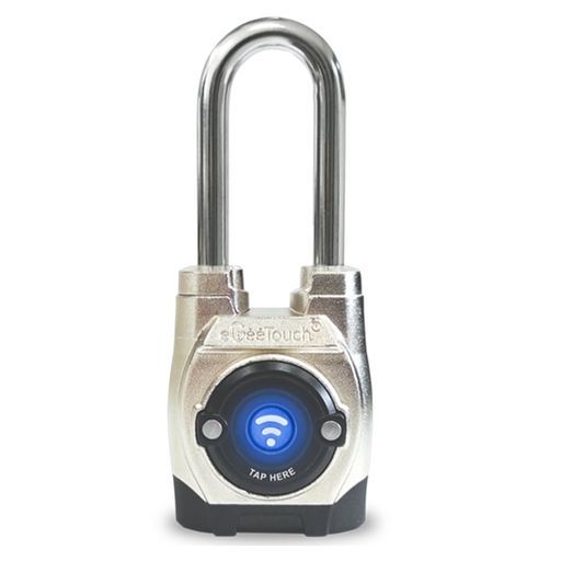 第5世代完全防水スマートロックWeatherproofeGeeTouchRuggedDesignforCommercialuseBluetooth+NFC(ロングシャックル)スマホ解錠コード解錠カギ共有機能アクセス履歴