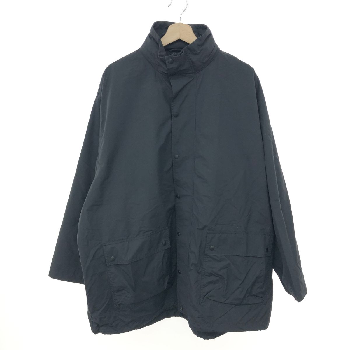 BALENCIAGA バレンシアガ フーディジャケット サイズ:34 バックロゴ/ナイロンジャケット 503068   ブラック メンズ / 240001201807 BALENCIAGA バレンシアガ フーディジャケット サイズ:34 バックロゴ