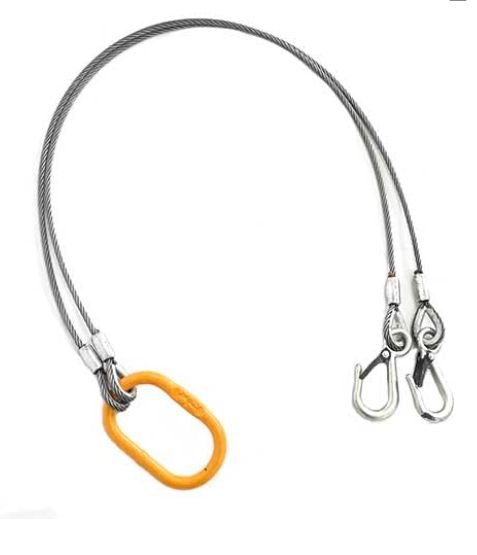 玉掛策 JIS 径6ｍｍ 長2.5ｍ 荷重0.55t ２点吊 ワイヤーロープスリング