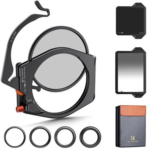【新型】K&FConcept角型ハーフNDフィルターセットソフトGND8+ND1000+CPLフィルター+新型フィルターホルダー【メーカー直営店】(ホルダー+GND8+ND1000セット)
