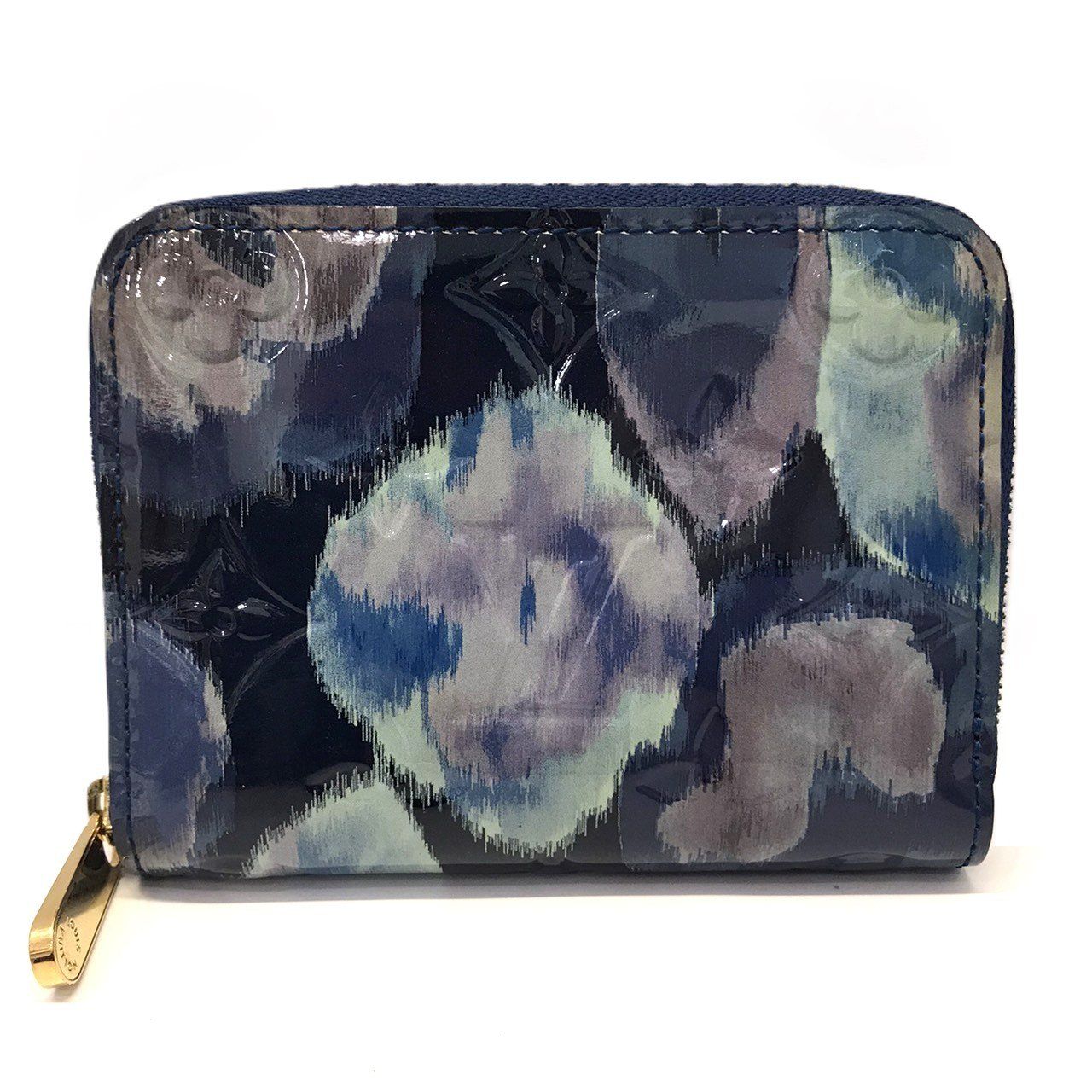 ルイヴィトン ヴェルニ イカットフラワー ジッピーコインパース コインケース グランブルー 小銭入れ M90029 LOUIS VUITTON ABランク 中古