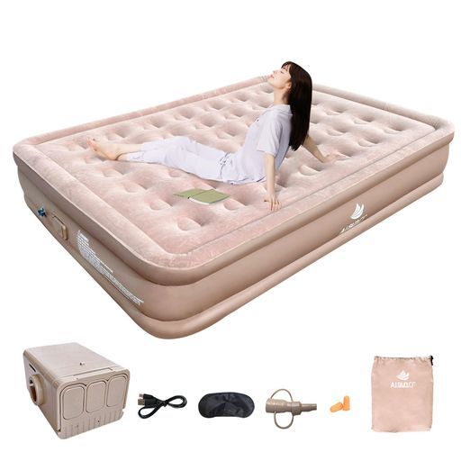 AISUNSSエアーベッド空気ベッド電動ポンプ内蔵軽量長さ198x幅152x厚さ40cm耐荷重300kg自動膨張空気ベッド高反発極厚膨脹式折り畳み収納袋付き寝具マットキャンプ予備家庭用来客防災用 9,305円