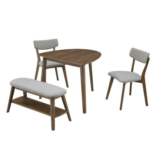 関家具(Sekikagu)ダイニング4点セットブラウン幅90(cm)コンパクトサイズベンチ収納棚付きピングー250496