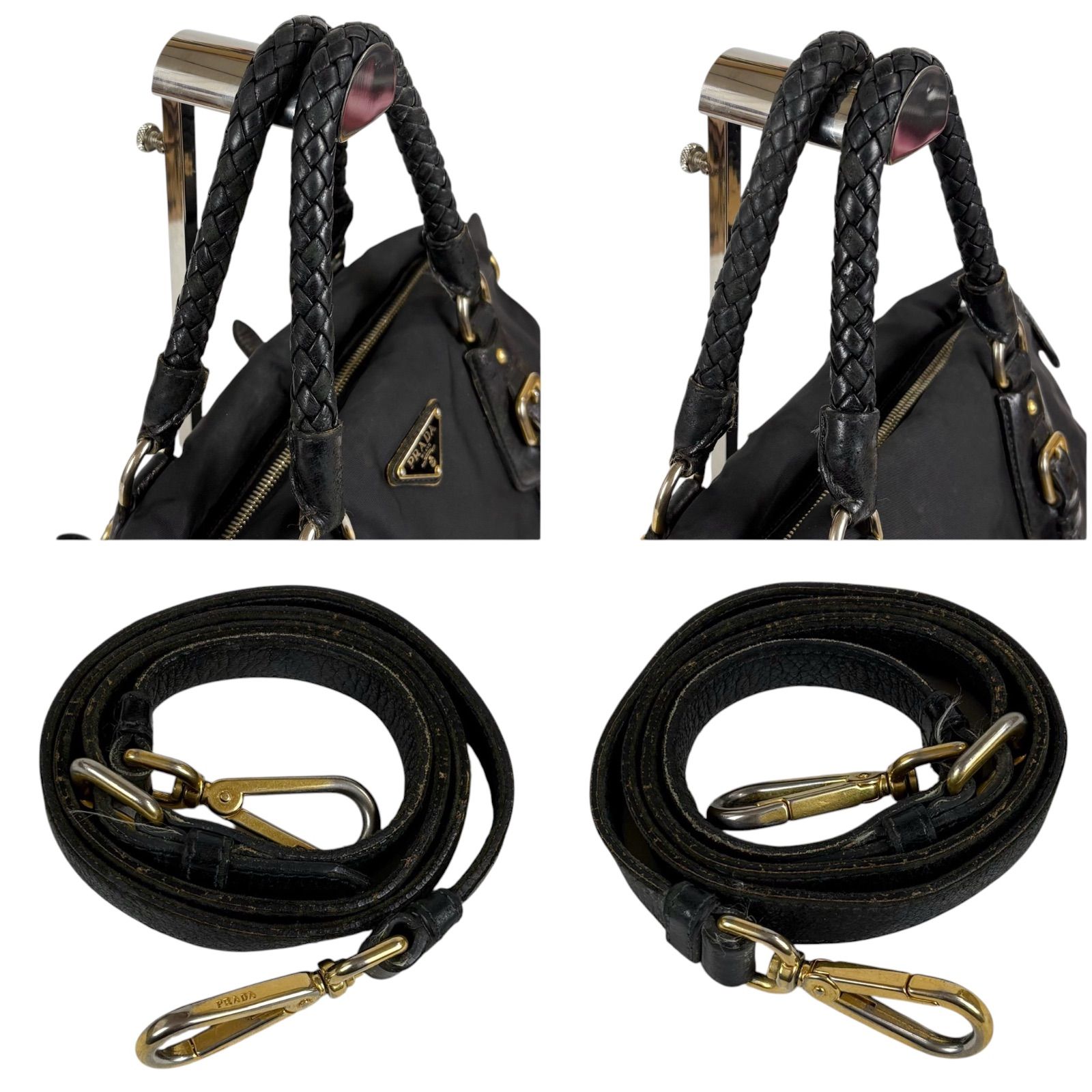 プラダ PRADA 2WAY トライアングルロゴ ショルダーバッグ ハンドバッグ 