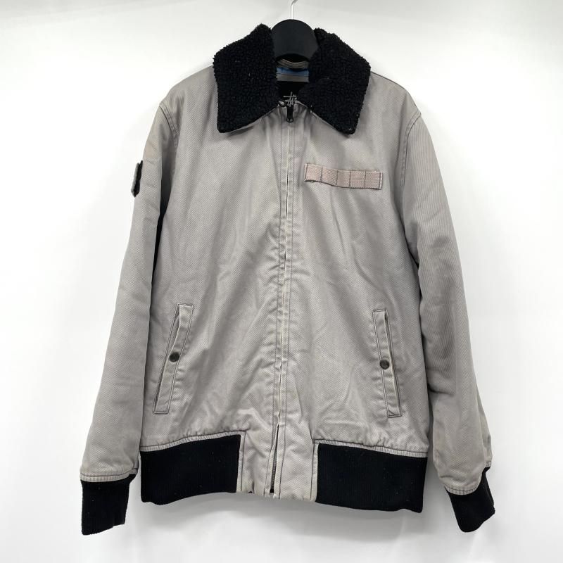 【中古】90s STUSSY military Fight Jacket B-15 TYPE サイズM グレー ジャケット ステューシー[17]