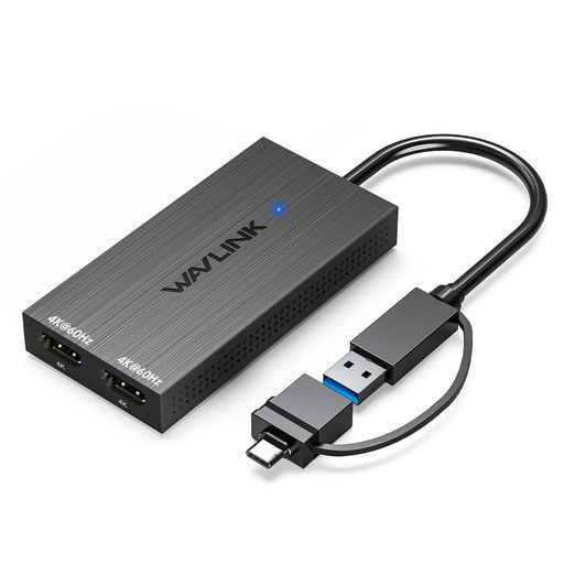 WAVLINKPrimeUSB3.1/USBC-デュアルHDMIアダプター、HDMI変換アダプタ、DisplayLinkデュアル4K@60Hzディスプレイ出力、DellHPSurface