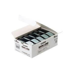 （まとめ） カシオ(CASIO) NAME LAND（ネームランド） スタンダードテープ 24mm 透明（黒文字） 5本入×6パック