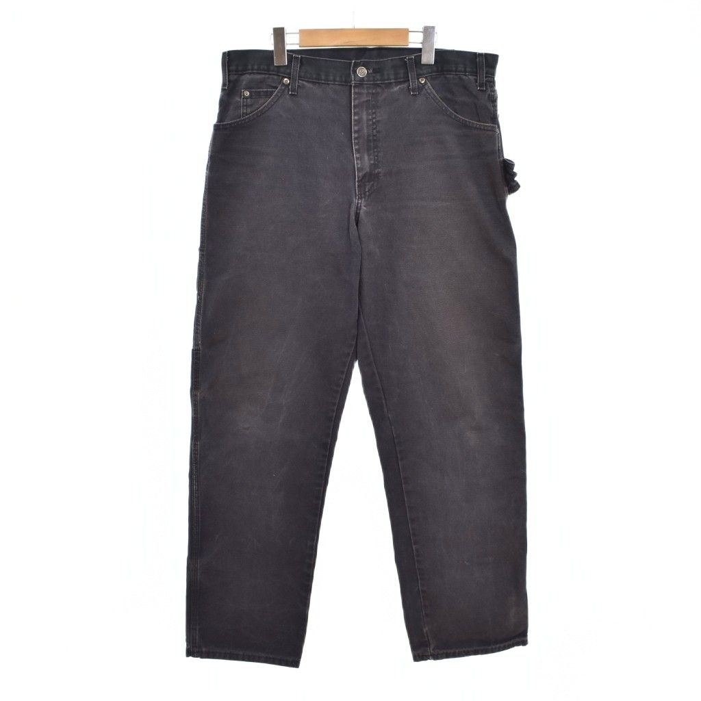 ディッキーズ Dickies ダックペインターパンツ デニムパンツ ジーンズ 36×34 黒 ブラック ■ECC004