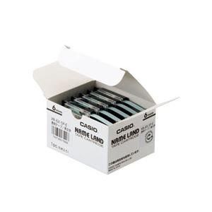 （まとめ） カシオ(CASIO) NAME LAND（ネームランド） スタンダードテープ 6mm 透明（黒文字） 5個入×6パック 25,631円