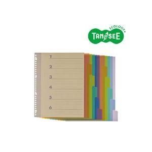 （まとめ）TANOSEE インデックス（PP） A4タテ 4・30穴 6山2組 20パック