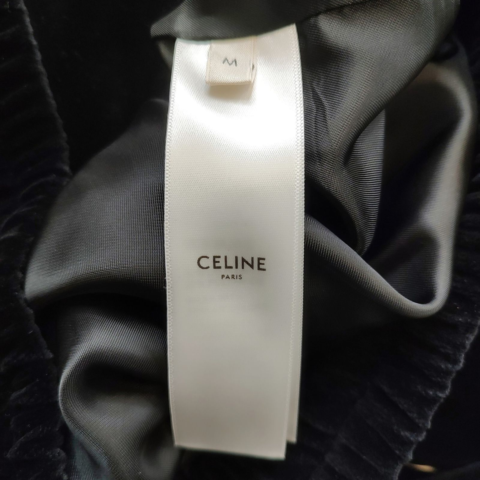 CELINE セリーヌ 23SS コットン ベルベット ロゴ ジップアップ 