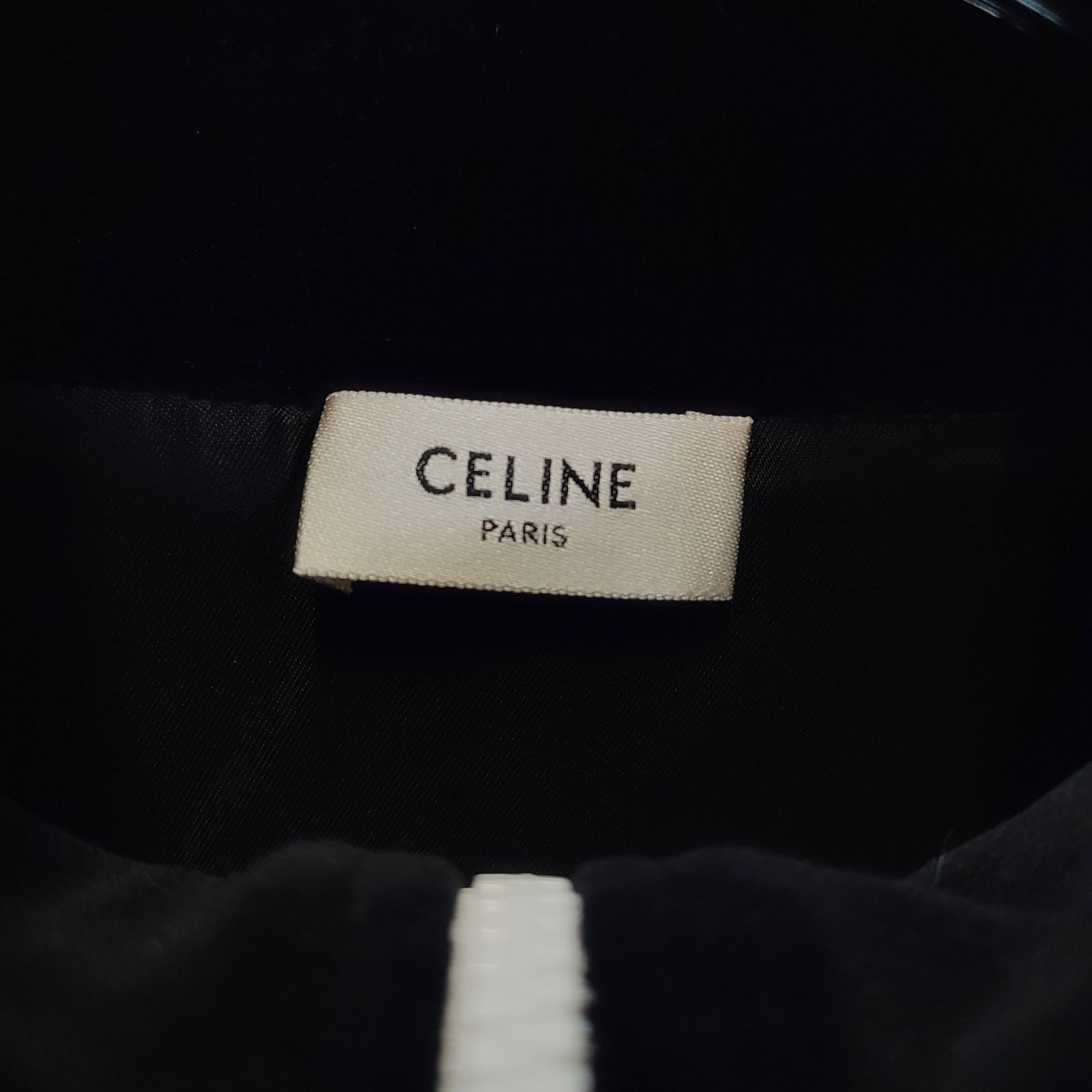 CELINE セリーヌ 23SS コットン ベルベット ロゴ ジップアップ 