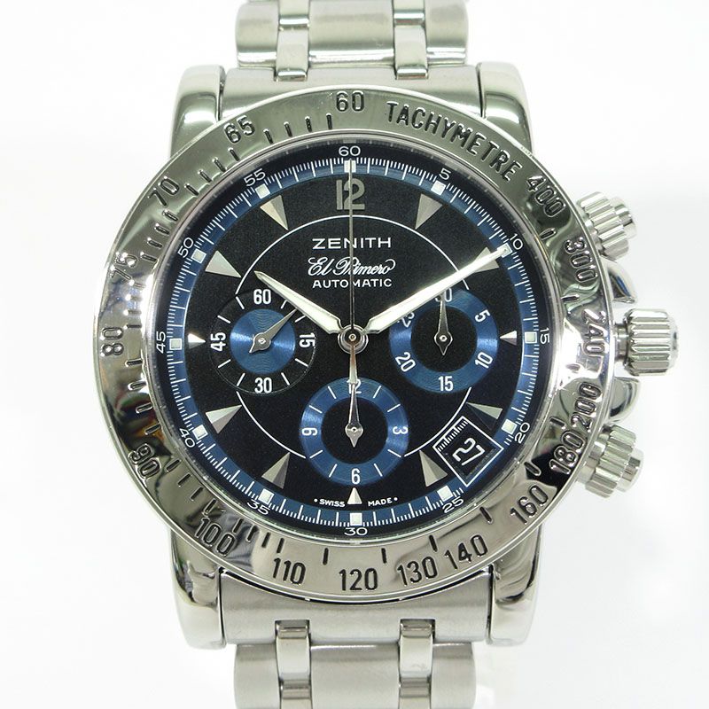 【三重本店】 中古 ZENITH | ゼニス 01/02.0461.400 RAINBOW EL PRIMERO レインボー エル・プリメロ 腕時計 クロノグラフ 多針アナログ表示 自動巻き ブラック×ブルー系×シルバー 【132】