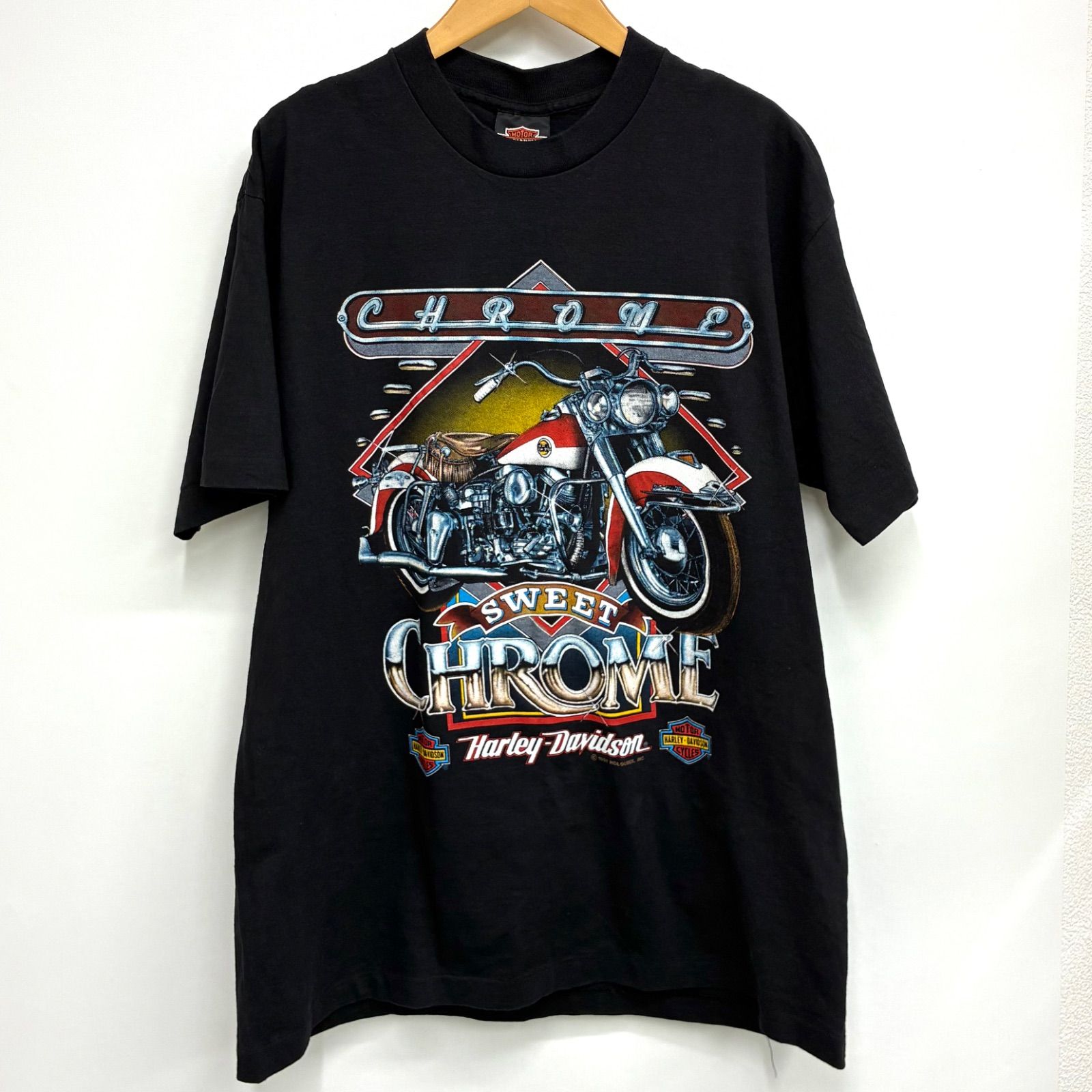 【ハーレーダビッドソン Harley-Davidson】メンズ 半袖 90' ヴィンテージハーレーTシャツ ブラック