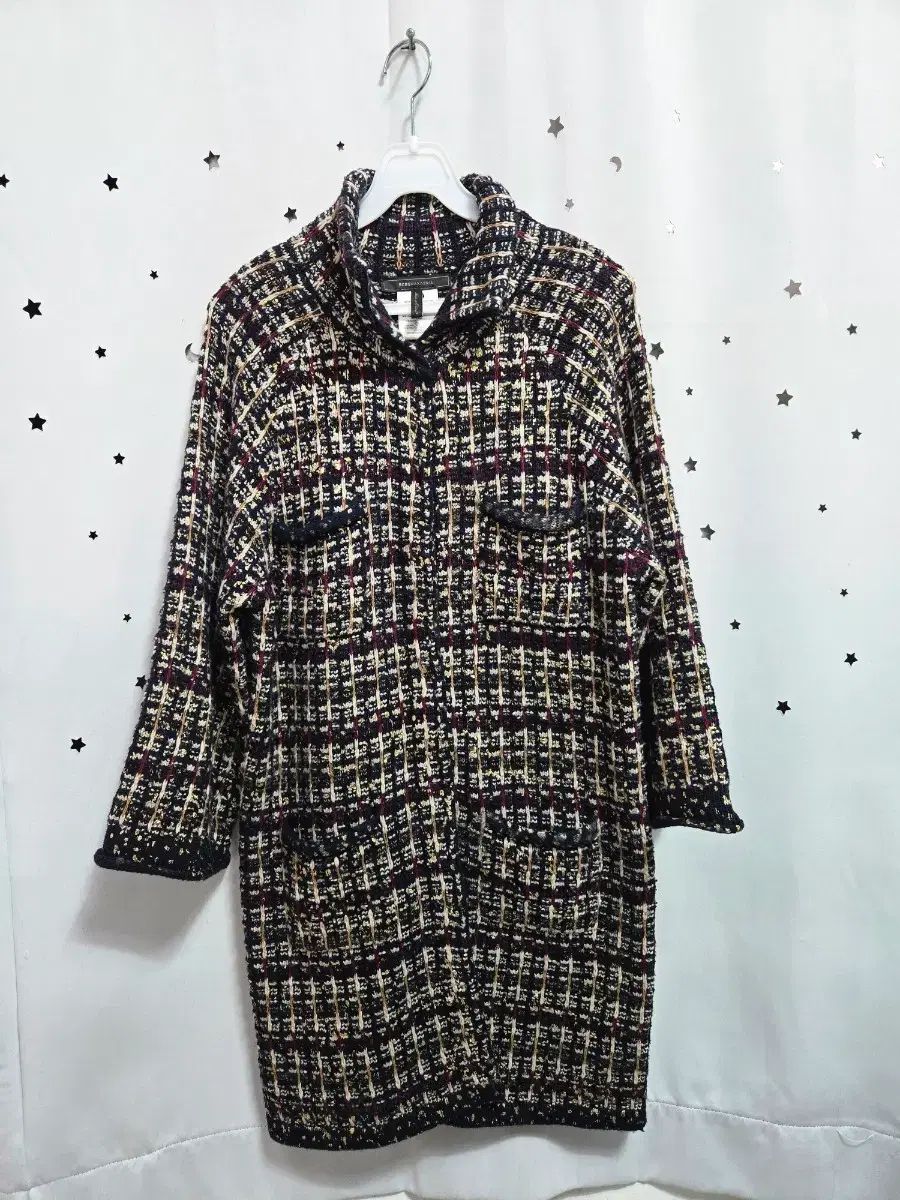 BCBG ツイード ハーフ ニット コート スリーブ S_9