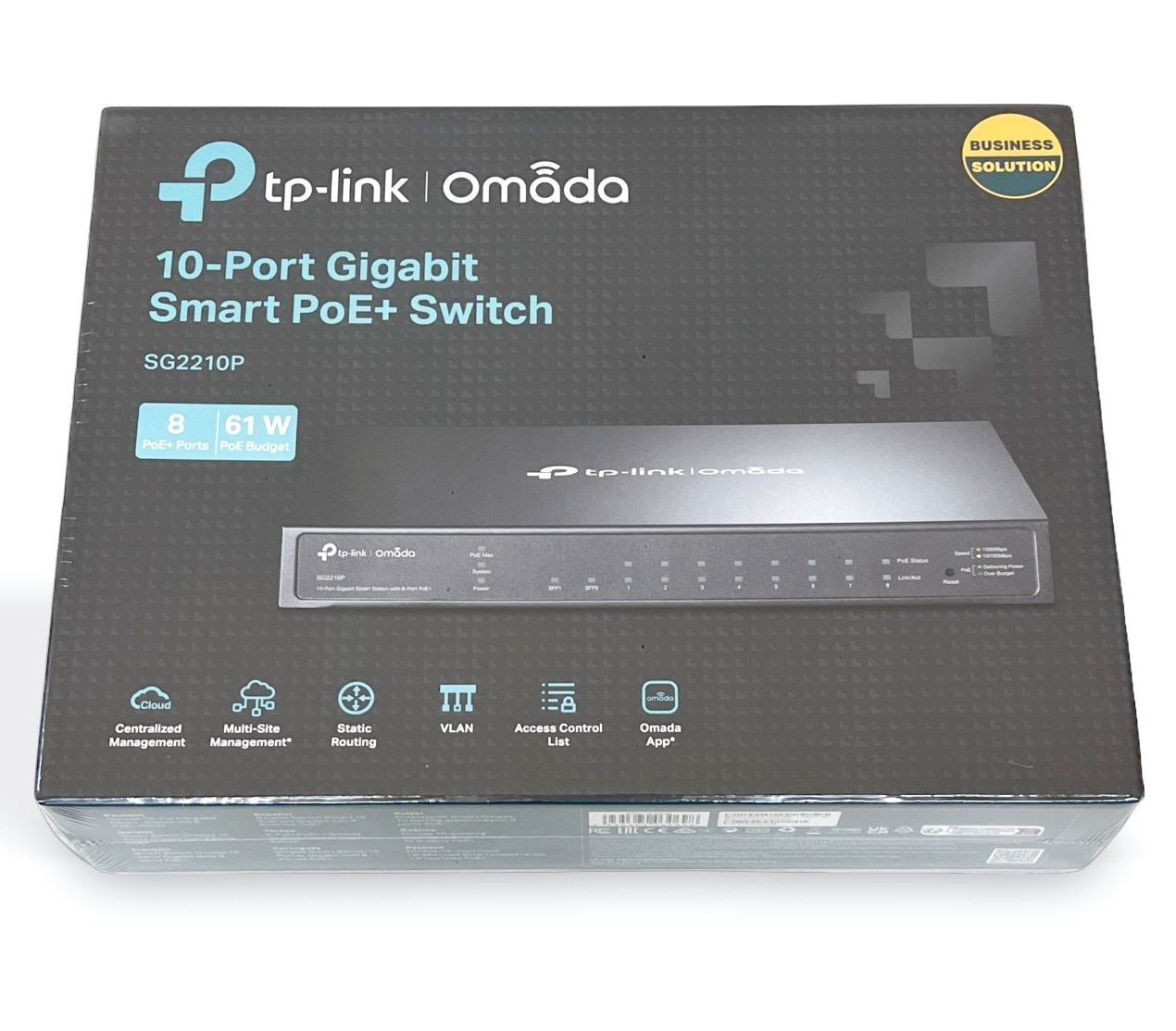 【新品未開封】TP-Link TL-SG2210P ギガビット スマートPoE+スイッチ 8ポート + SFPスロット2基 VLAN対応 金属筐体 ファンレス設計 正規品 送料無料 8,140円