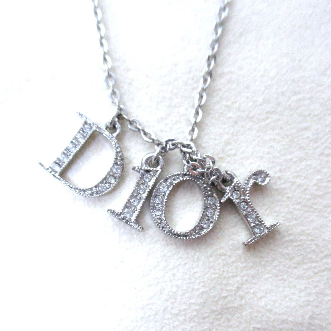 B177 Dior 南京錠ネックレス ブレスレット リング 3点まとめ売り クリスチャンディオール シルバー ストーン　Christian Dior